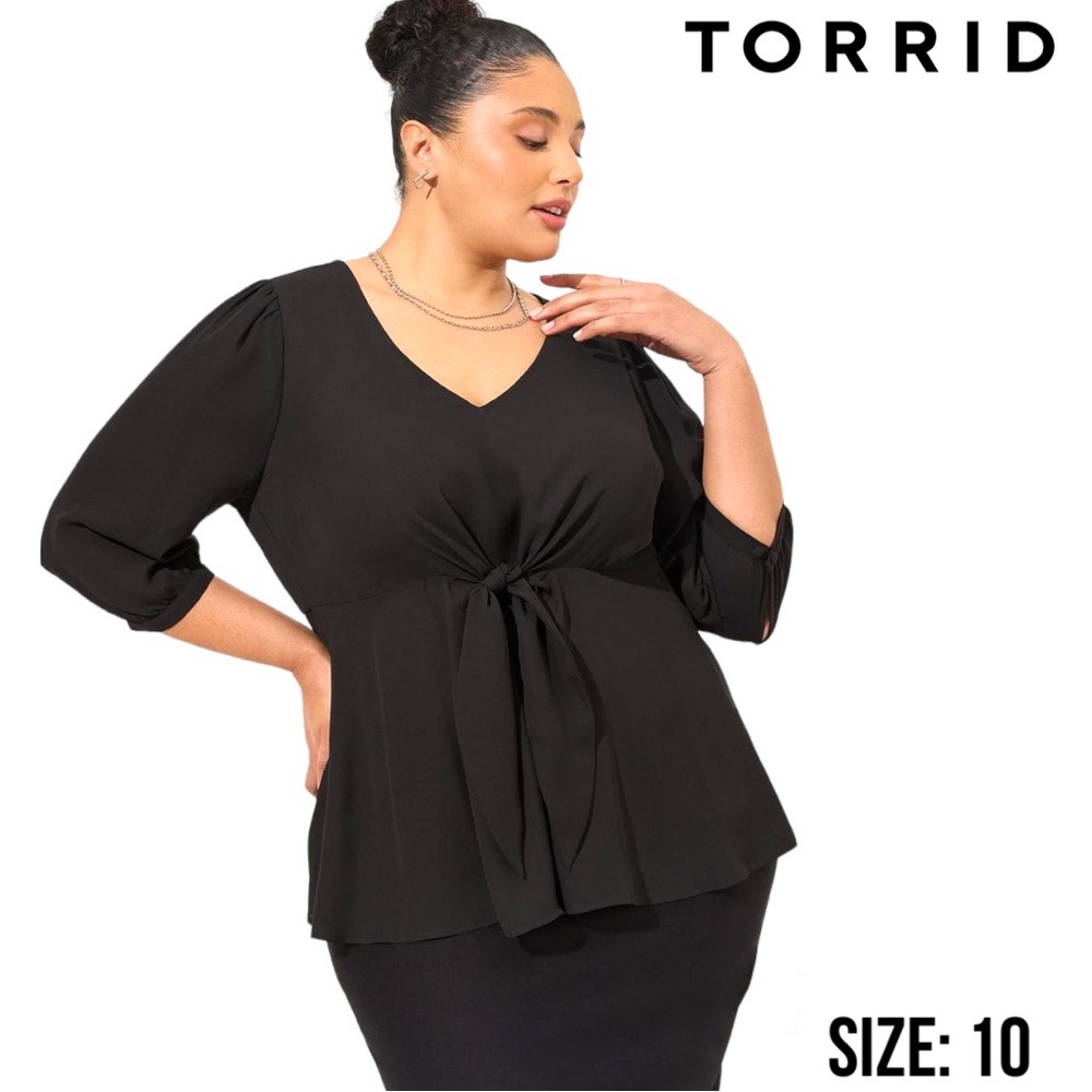 NWT Torrid Georgette Tie-Front Blouse - Size: 10 (00)